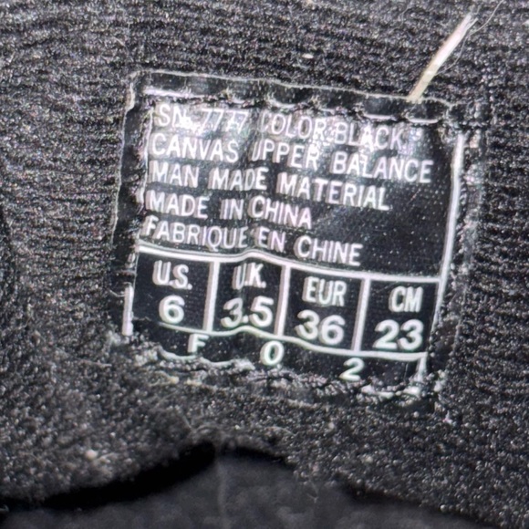 Skechers Black Canvas Chunk Platform low Y2K Vintage Sneakers Shoes Size 6 - Picture 9 of 12